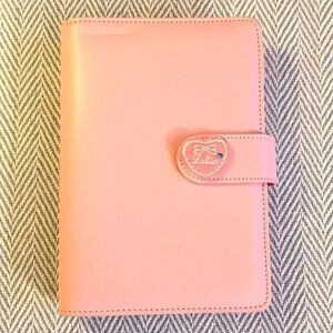 PINK GIRL Lolita notebook with 1 flaw in back 5”x 7”, 6 rings